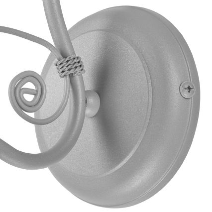 Vägglampa RETRO II 1xE27/60W/230V silver