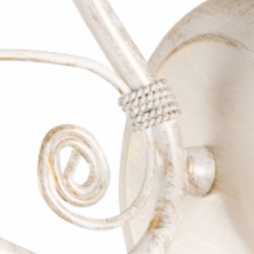 Vägglampa RETRO II 1xE27/60W/230V vit patina