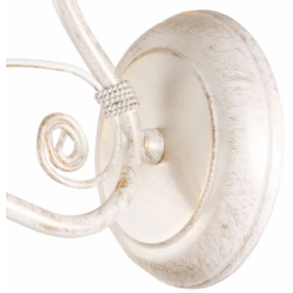 Vägglampa RETRO II 1xE27/60W/230V vit patina