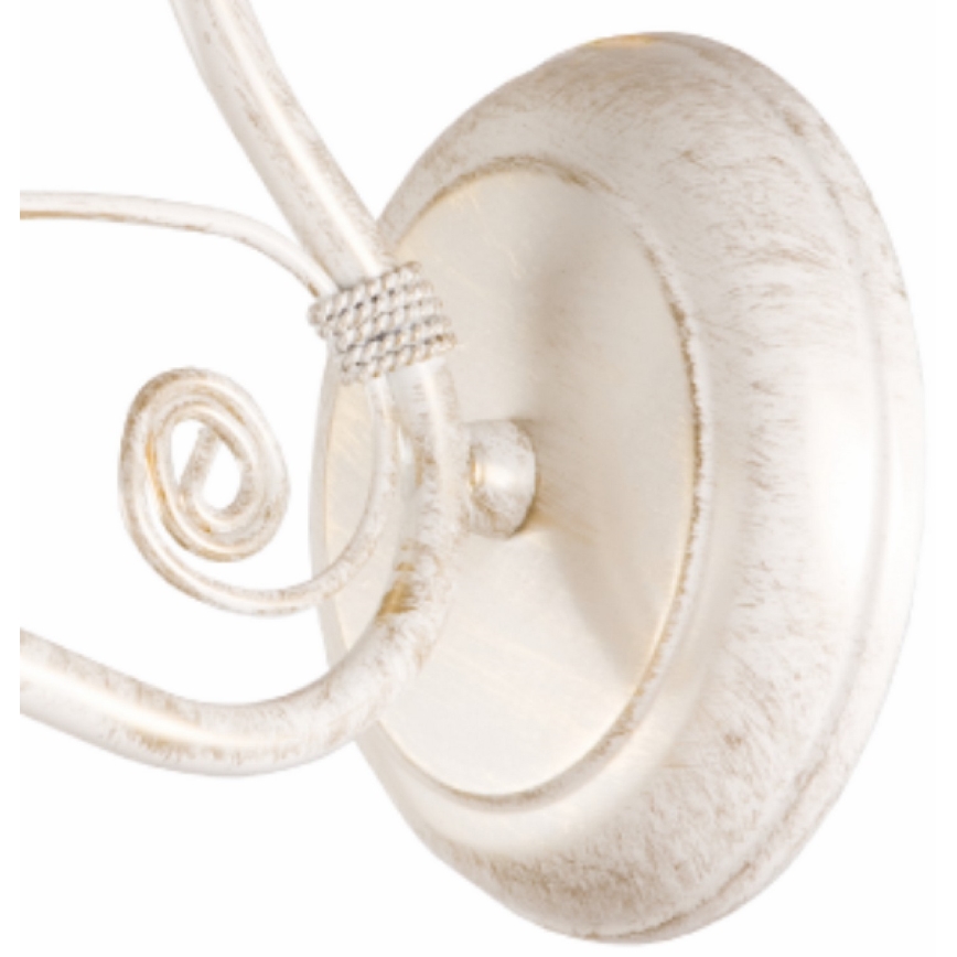 Vägglampa RETRO II 1xE27/60W/230V vit patina