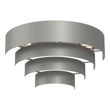 Vägglampa RINGS 2xE27/15W/230V grå