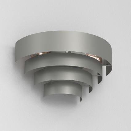 Vägglampa RINGS 2xE27/15W/230V grå