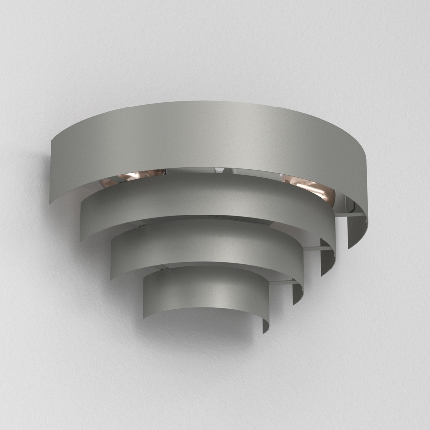 Vägglampa RINGS 2xE27/15W/230V grå