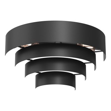 Vägglampa RINGS 2xE27/15W/230V svart