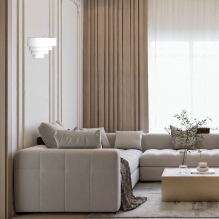 Vägglampa RINGS 2xE27/15W/230V vit