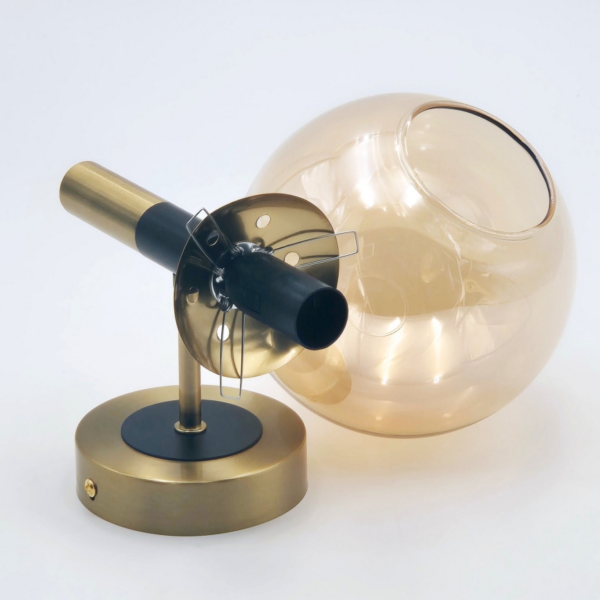 Vägglampa ROLLO 1xE14/5W/230V guld/rökig beige