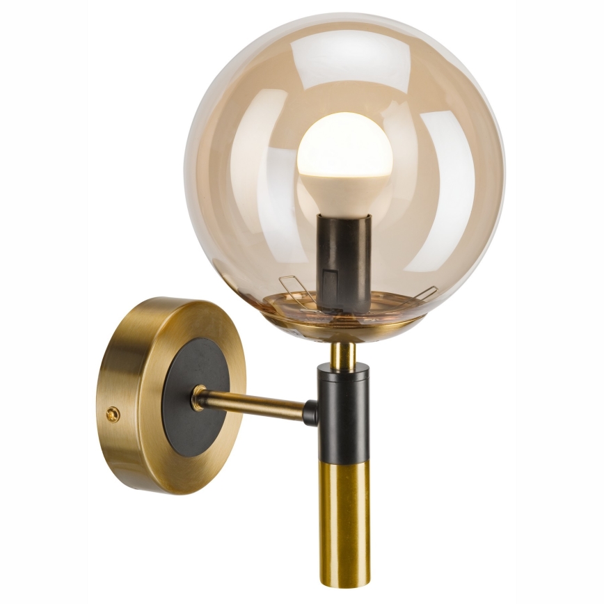 Vägglampa ROLLO 1xE14/5W/230V guld/rökig beige