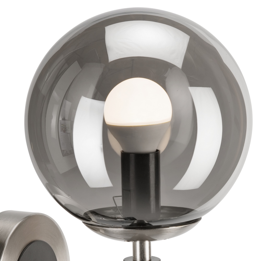 Vägglampa ROLLO 1xE14/5W/230V matt krom/rökig