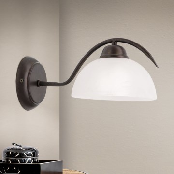 Vägglampa RULA 1xE27/40W/230V vit/brons
