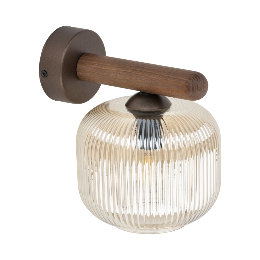 Vägglampa SALVIA 1xE14/10W/230V brun/rökbrun