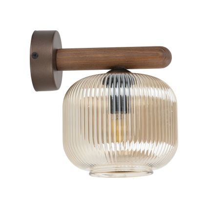 Vägglampa SALVIA 1xE14/10W/230V brun/rökbrun