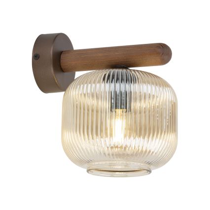 Vägglampa SALVIA 1xE14/10W/230V brun/rökbrun