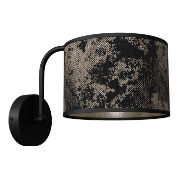 Vägglampa  SATINO 1xE27/60W/230V svart /gyllene 