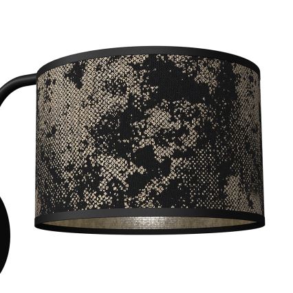 Vägglampa  SATINO 1xE27/60W/230V svart /gyllene 