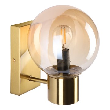 Vägglampa SFERIO 1xE14/5W/230V mässing/rökbeige
