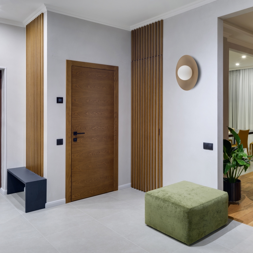 Vägglampa SLATE 1xG9/8W/230V diameter 28 cm beige