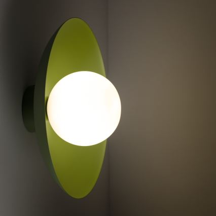 Vägglampa SLATE 1xG9/8W/230V diameter 28 cm grön