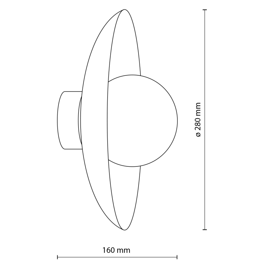 Vägglampa SLATE 1xG9/8W/230V diameter 28 cm tegelsten
