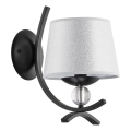 Vägglampa SMITH 1xE14/10W/230V svart/silver