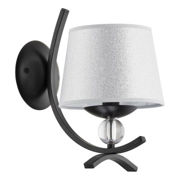 Vägglampa SMITH 1xE14/10W/230V svart/silver