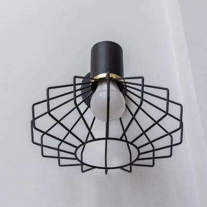 Vägglampa SOLANO 1xE27/15W/230V svart/guld