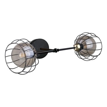 Vägglampa SOLO BLACK 2xE27/60W/230V svart/gyllene