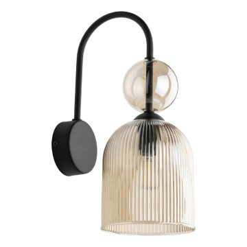 Vägglampa SOPHIA 1xE14/10W/230V svart/rökbeige