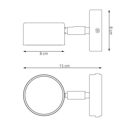 Vägglampa SORA 1xGX53/12W/230V svart
