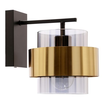Vägglampa SPIEGA 1xE27/60W/230V guld/svart