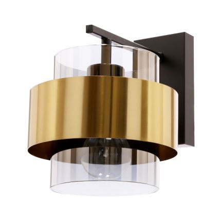 Vägglampa SPIEGA 1xE27/60W/230V guld/svart