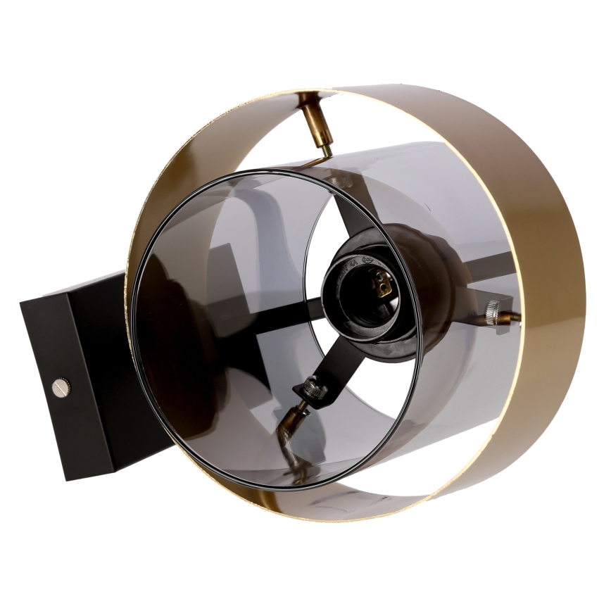 Vägglampa SPIEGA 1xE27/60W/230V guld/svart