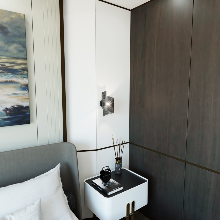 Vägglampa SPIRAL 1xG9/8W/230V svart