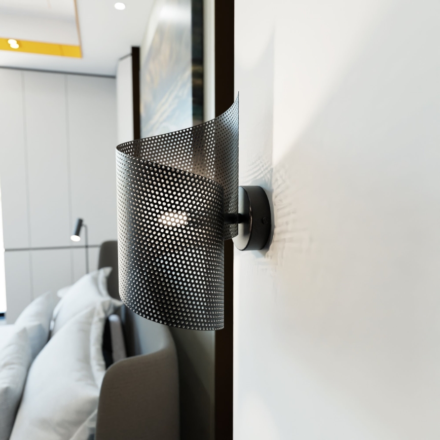 Vägglampa SPIRAL 1xG9/8W/230V svart