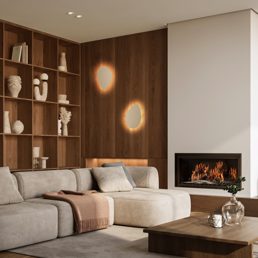 Vägglampa STONE 2xG9/8W/230V 30x39 cm beige