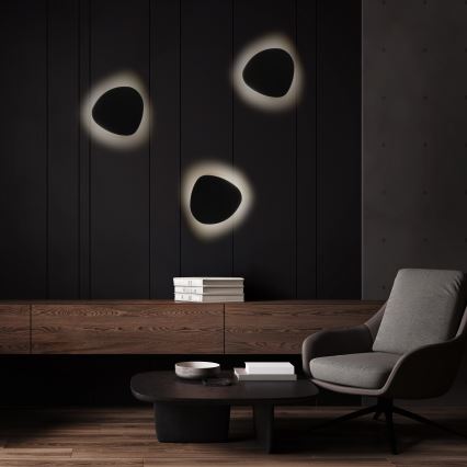 Vägglampa STONE 2xG9/8W/230V 30x39 cm svart