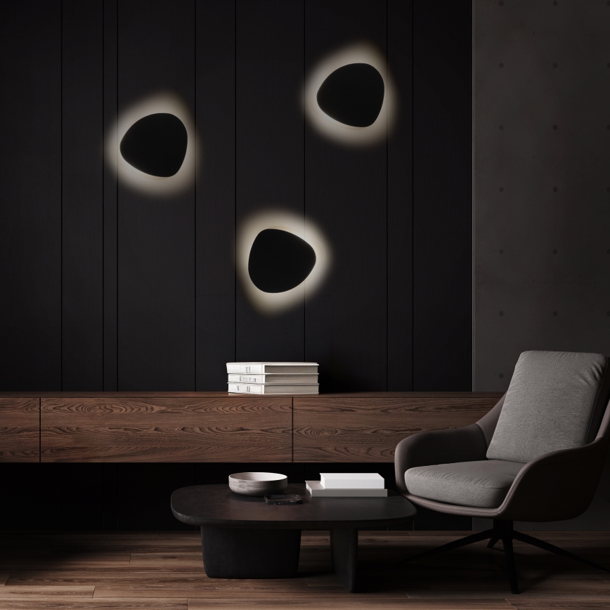 Vägglampa STONE 2xG9/8W/230V 30x39 cm svart