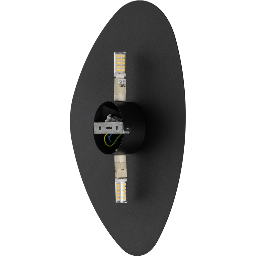 Vägglampa STONE 2xG9/8W/230V 30x39 cm svart