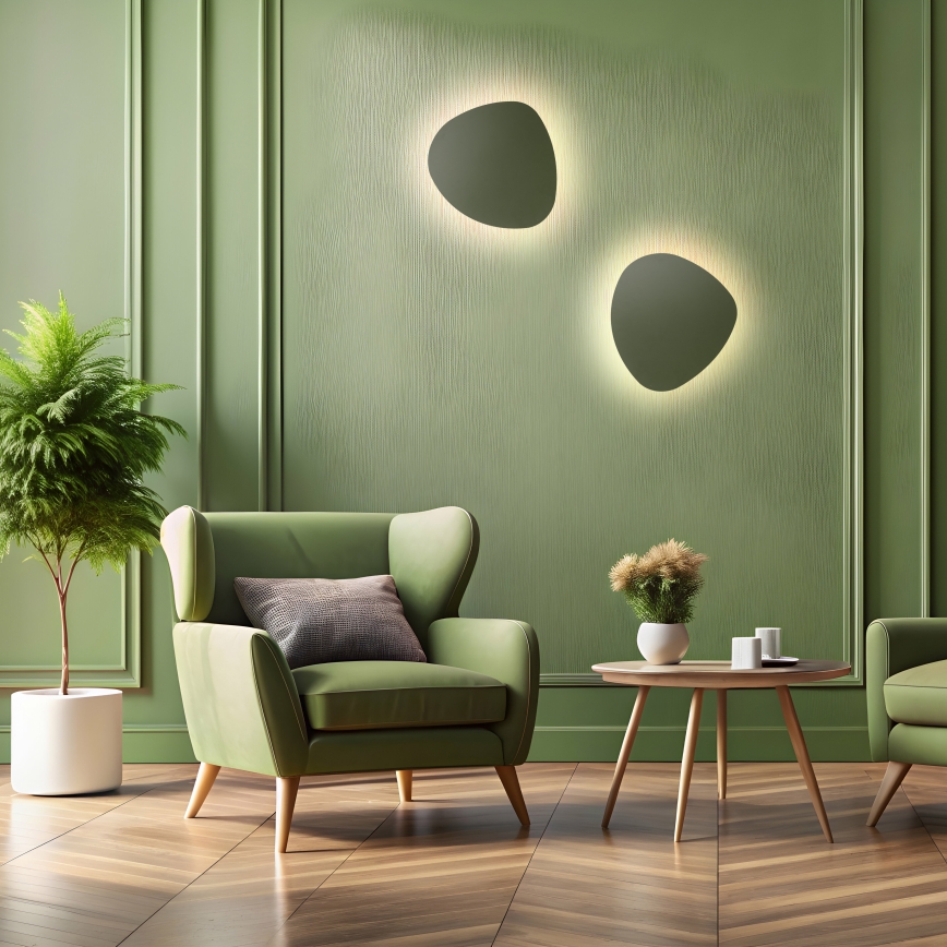 Vägglampa STONE 3xG9/8W/230V 37x49 cm grön