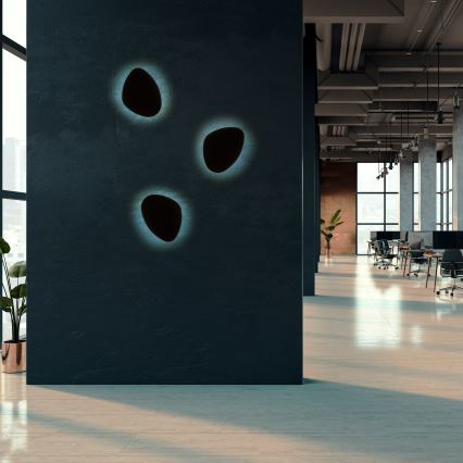 Vägglampa STONE 3xG9/8W/230V 37x49 cm svart