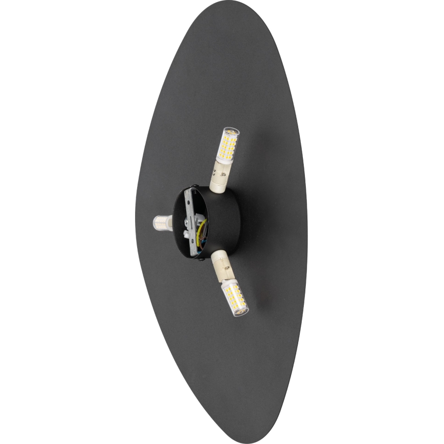 Vägglampa STONE 3xG9/8W/230V 37x49 cm svart