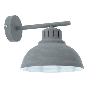Vägglampa SVEN 1xE27/15W/230V grå