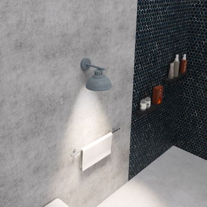 Vägglampa SVEN 1xE27/15W/230V grå