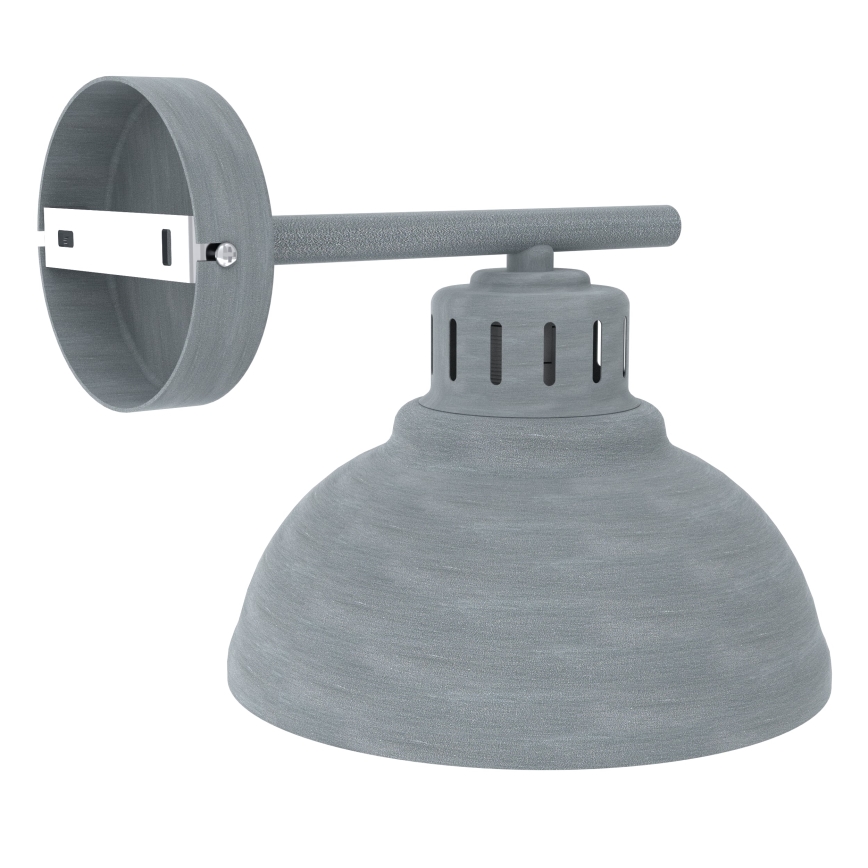 Vägglampa SVEN 1xE27/15W/230V grå