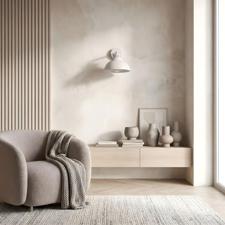 Vägglampa SVEN 1xE27/15W/230V krämfärgad