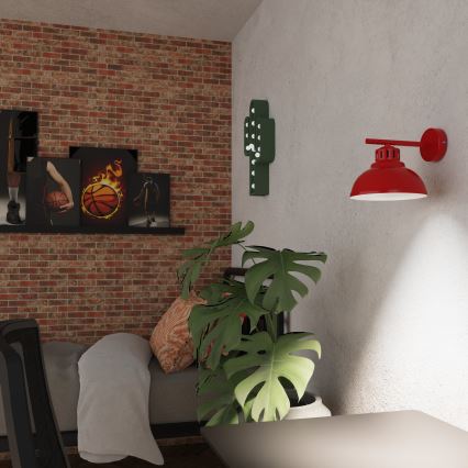 Vägglampa SVEN 1xE27/15W/230V röd