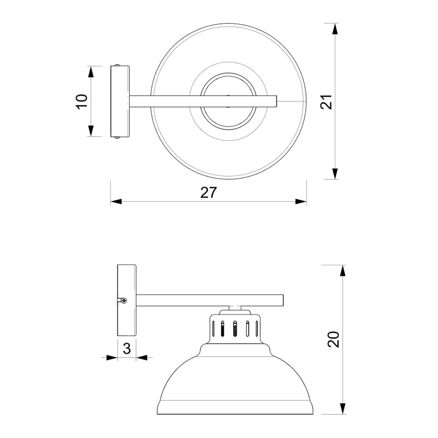 Vägglampa SVEN 1xE27/15W/230V röd