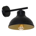 Vägglampa SVEN 1xE27/15W/230V svart/guld