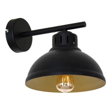 Vägglampa SVEN 1xE27/15W/230V svart/guld