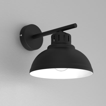 Vägglampa SVEN 1xE27/15W/230V svart