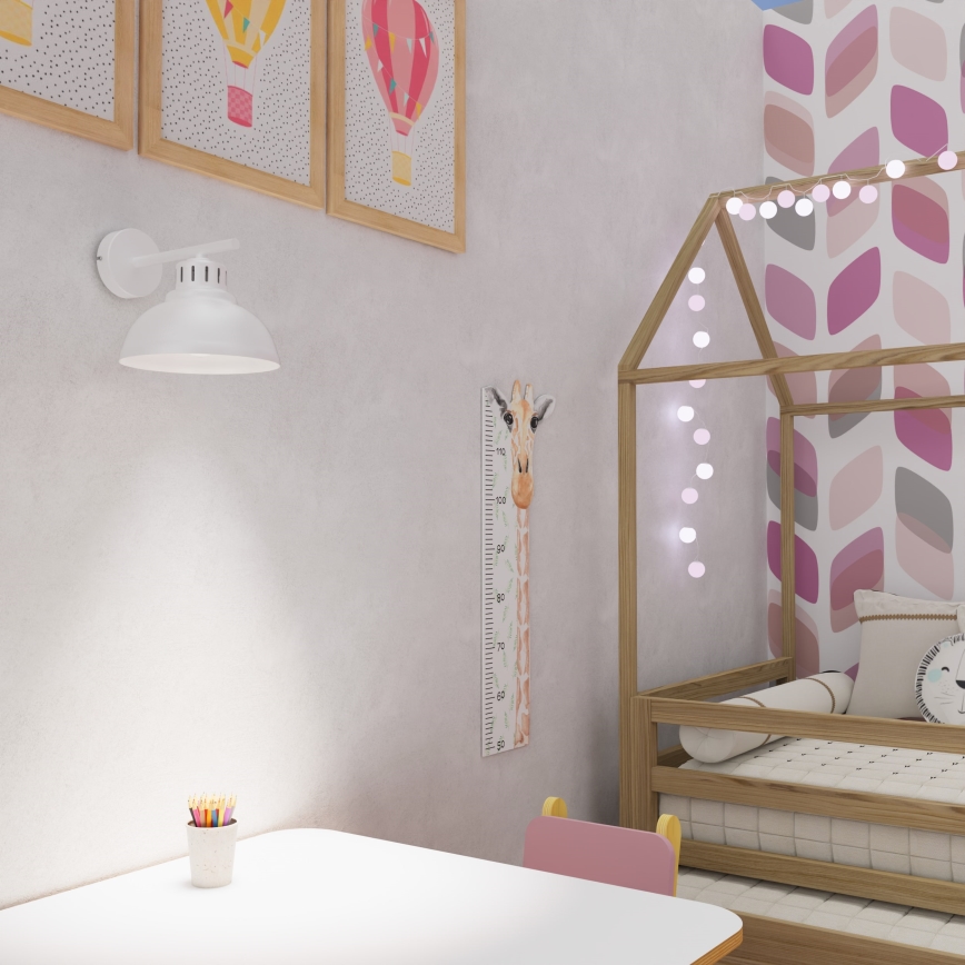 Vägglampa SVEN 1xE27/15W/230V vit